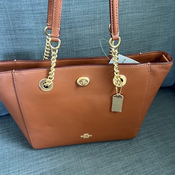 NWT COACH CHAIN TOTE HANDBAG  PURSE 57107 - Picture 5 of 11